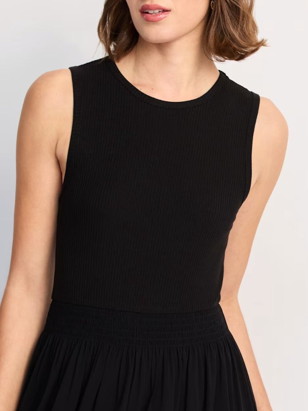 Market & Spruce Black Sleeveless Midi Dress size Medium Petite - Picture 2 of 4